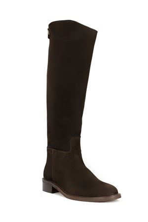 Stivale alto in camoscio marrone JULIE DEE | GW104490
